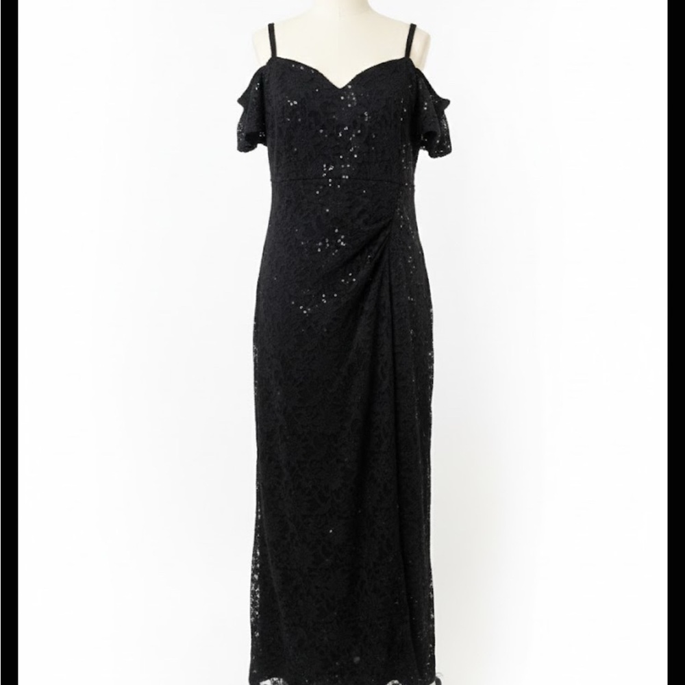 Chic Black Sequin Maxi Dress